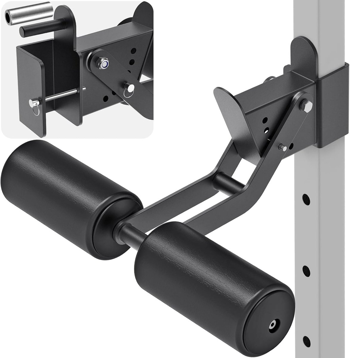 SnelShoppen - Kipika Beenverlengstuk voor Powerracks - Verstelbare Beenhold Down voor 2" x 2" & 3" x 3" Frames - Ideaal voor Krachttraining en Beentra