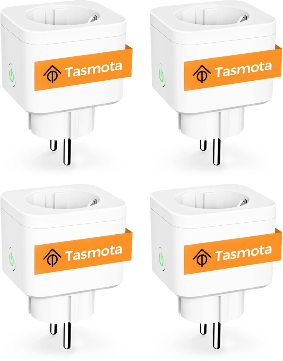 SnelShoppen - Slimme Stekker met Vermogensmeter, WiFi Stopcontact 16A, Compatibel met Google Home, Energieverbruik Monitoren, ESP8266, 2.4GHz, Voor Th