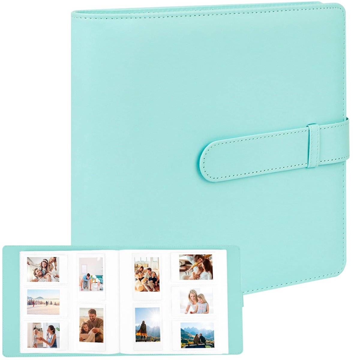 SnelShoppen - Ruibytree Fotoalbum voor Instax Mini & Polaroid Foto's - 360 Vakken - Groen - Perfect voor Feesten, Herinneringen en Creatieve Projecten