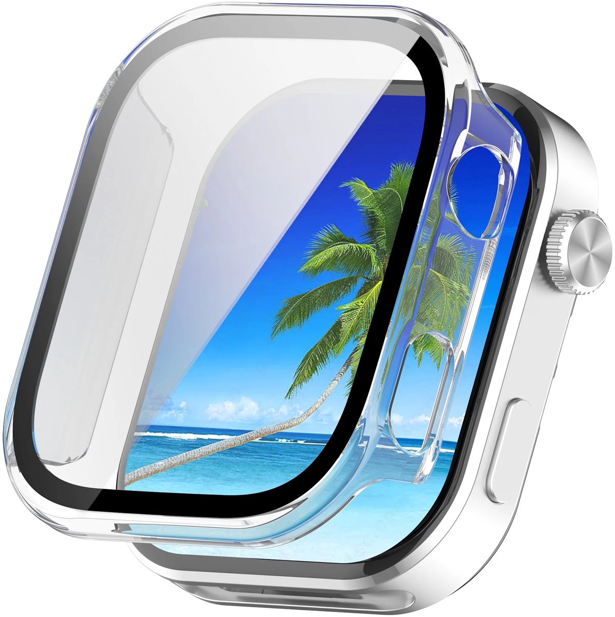 Strap-it Beschermhoesje PC met Glas – geschikt voor Redmi Watch 6 – optimale bescherming – Transparent