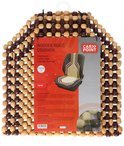 Bruin en beige houten kralen autostoelkussen, 126x39 cm