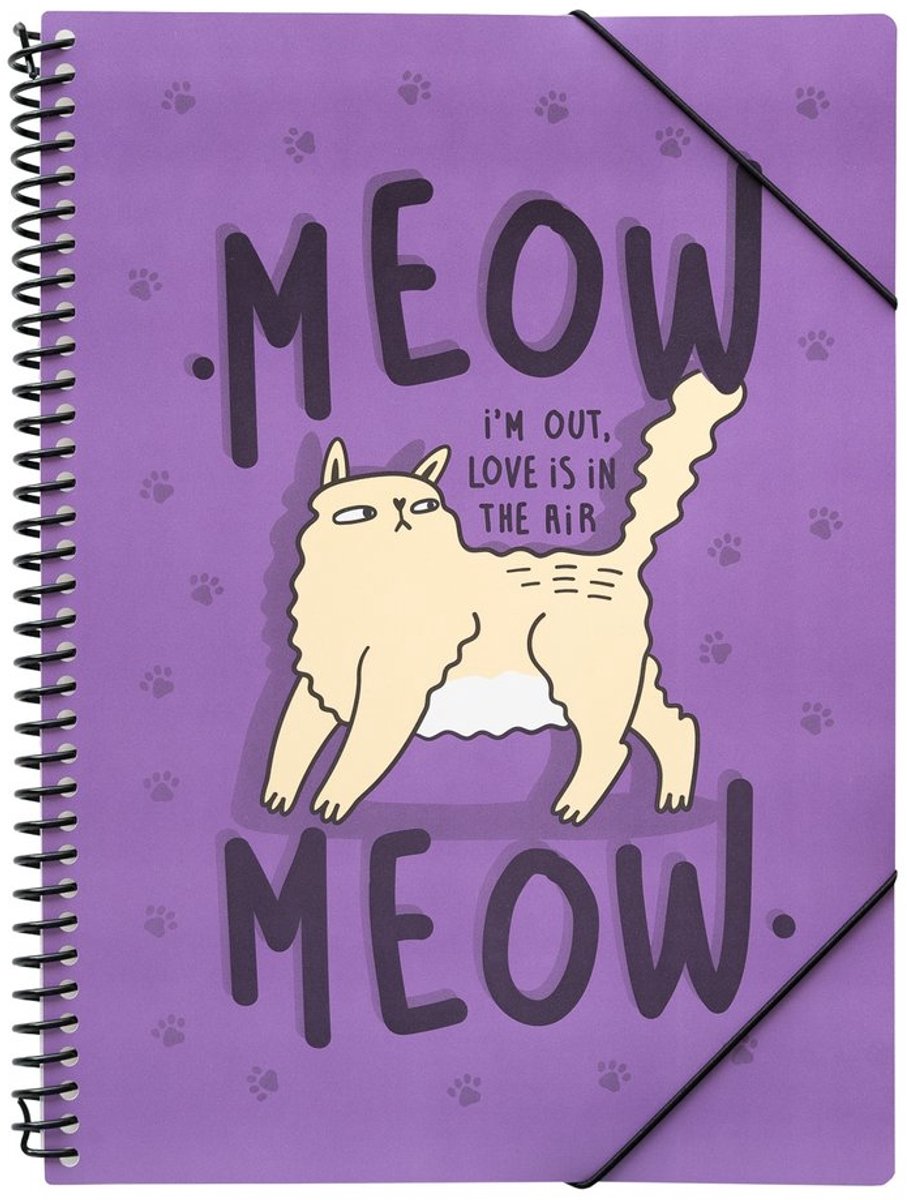 Grupo Erik - Meow Meow Weird Cats Binder With Plastic Sleeves Elastomap - Multicolours