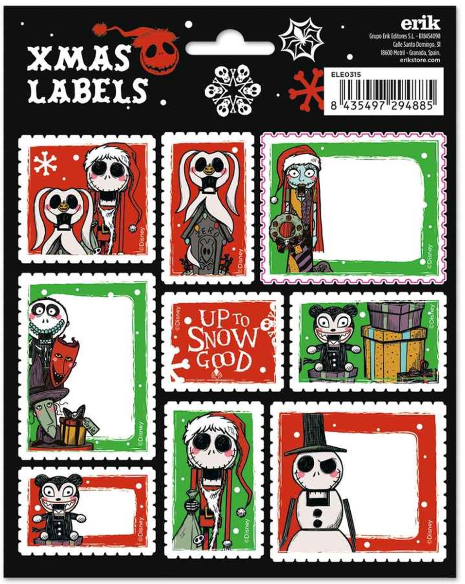 Grupo Erik Disney The Nightmare Before Christmas - Christmas SelfAdhesive Labels Zelfklevende etiketten - Multicolours