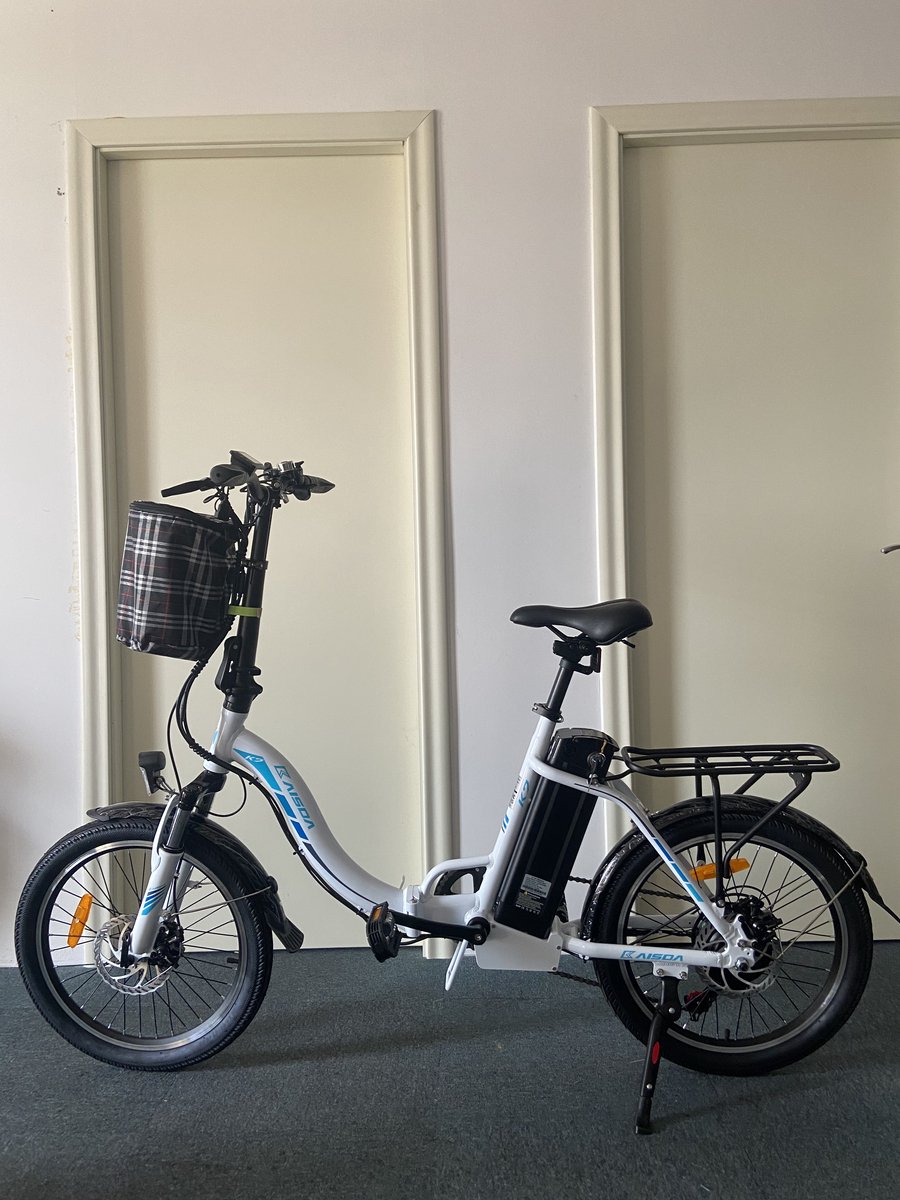 20-inch waterdichte aluminium Elektrische vouwfietsen - Elektrische fiets - Actieradius 100km - Verwijderbare batterij 36V13Ah - Motor 250W - Shimano 7 versnellingen - 20 Inch opvouwbare City Commuter E-Bike - Wit thumbnail 6