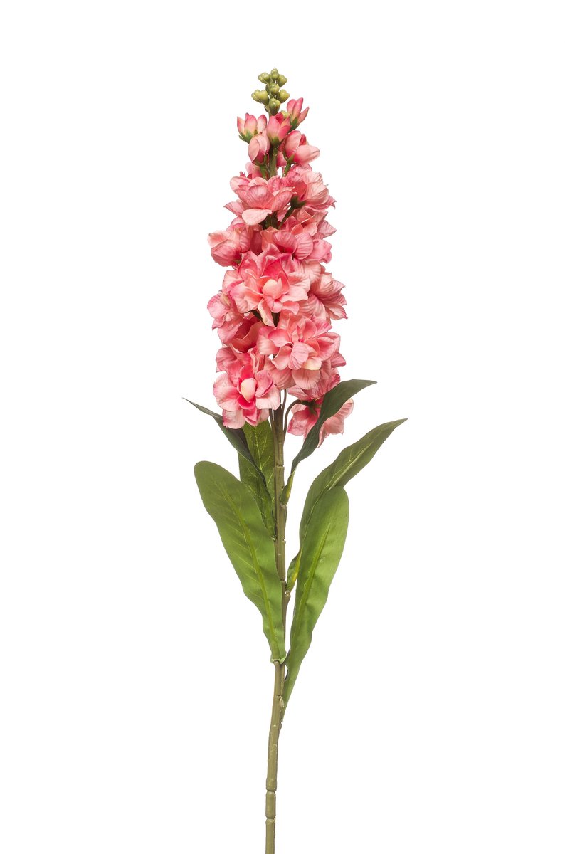 Emerald Kunstbloem Violier 80cm koraal - Kunstplant voor binnen