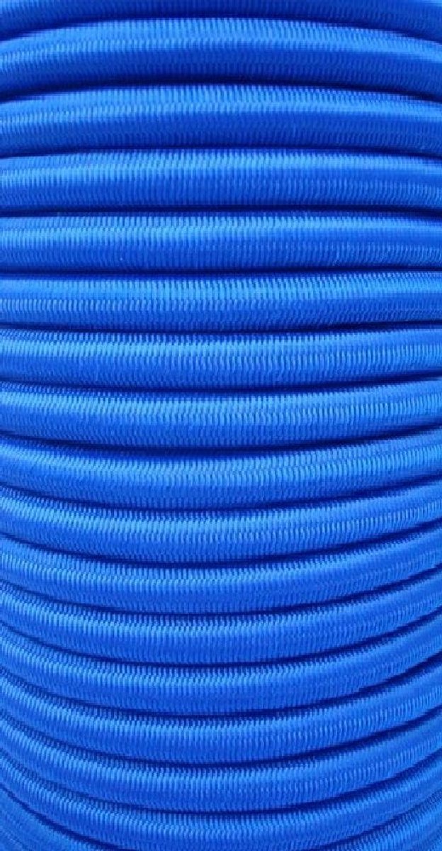SnelShoppen - 10m Expander Rope 8mm Blauw Rubber Touw voor Zeil, Tarp en Spanbanden - UV-bestendig, Slijtvast, Ideaal voor Camping en Tuin