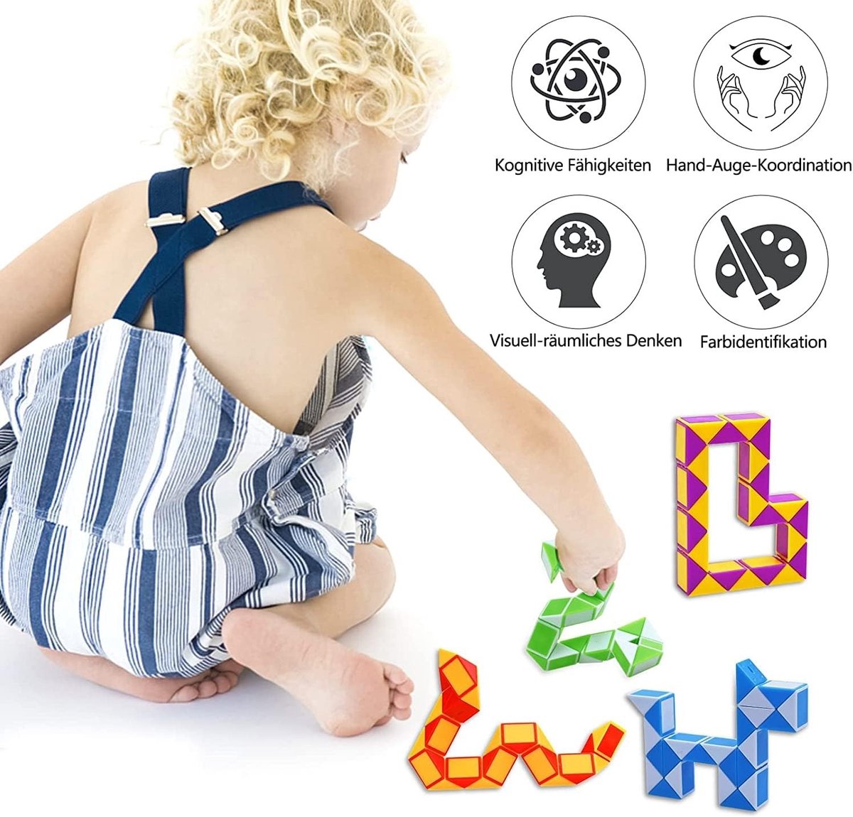 24 stuks magische puzzel blokken voor kinderen - Leuke geschenken voor kinderverjaardag en gastgeschenken
