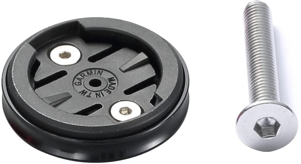 SnelShoppen - Gravity Cap Computer Mount voor Fiets, Geschikt voor Garmin Edge, Wahoo Elemnt, Bryton Rider, Stages Dash - Zwart, Stuurpen Accessoire,