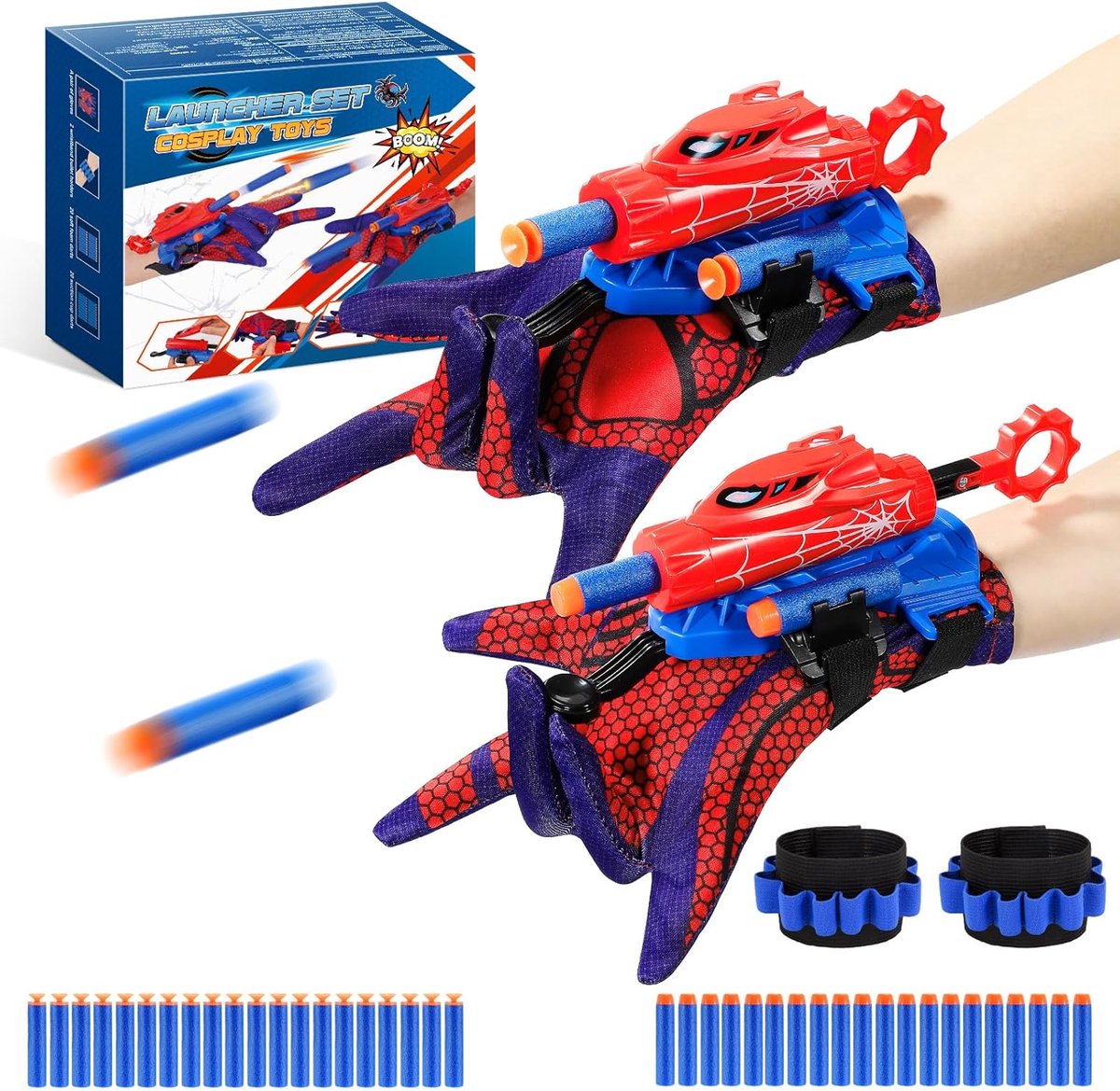 SnelShoppen - Set van 2 Netwerhandschoenen Voor Kinderen, Speelgoed Voor Jongens 5-12 Jaar, Perfect voor Feesten, Buiten Spelen, Creatieve Activiteite