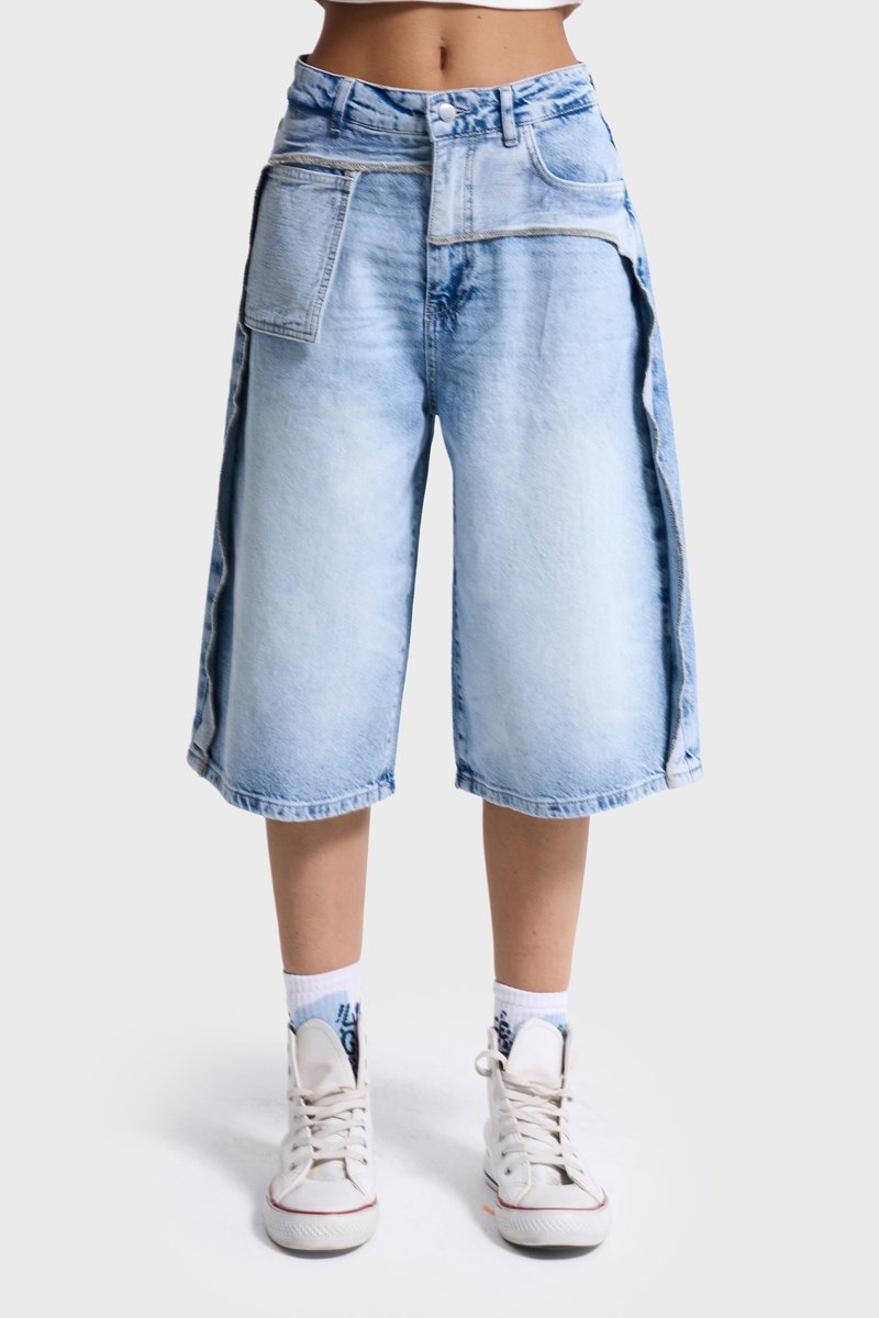 It's Basic - SUPER BAGGY BERMUDA DENIM SHORT