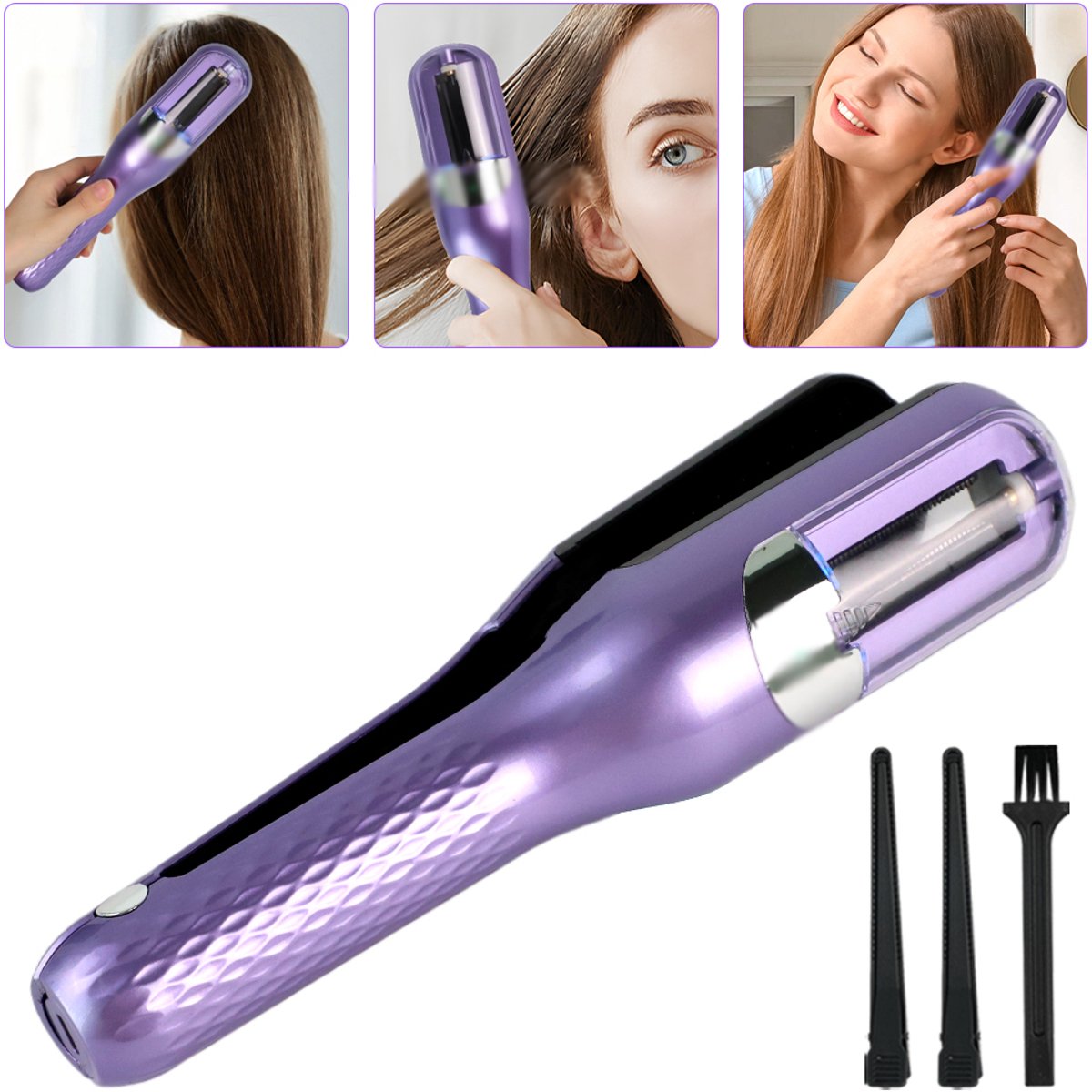 Draadloze Trimmer Voor Gespleten Haarpunten Met 2-in-1 Styling- En Herstelfunctie - USB Oplaadbaar 500 mAh Lichtgewicht ABS - Temt Pluizig Haar En Herstelt De Glans Voor Alle Haartypes