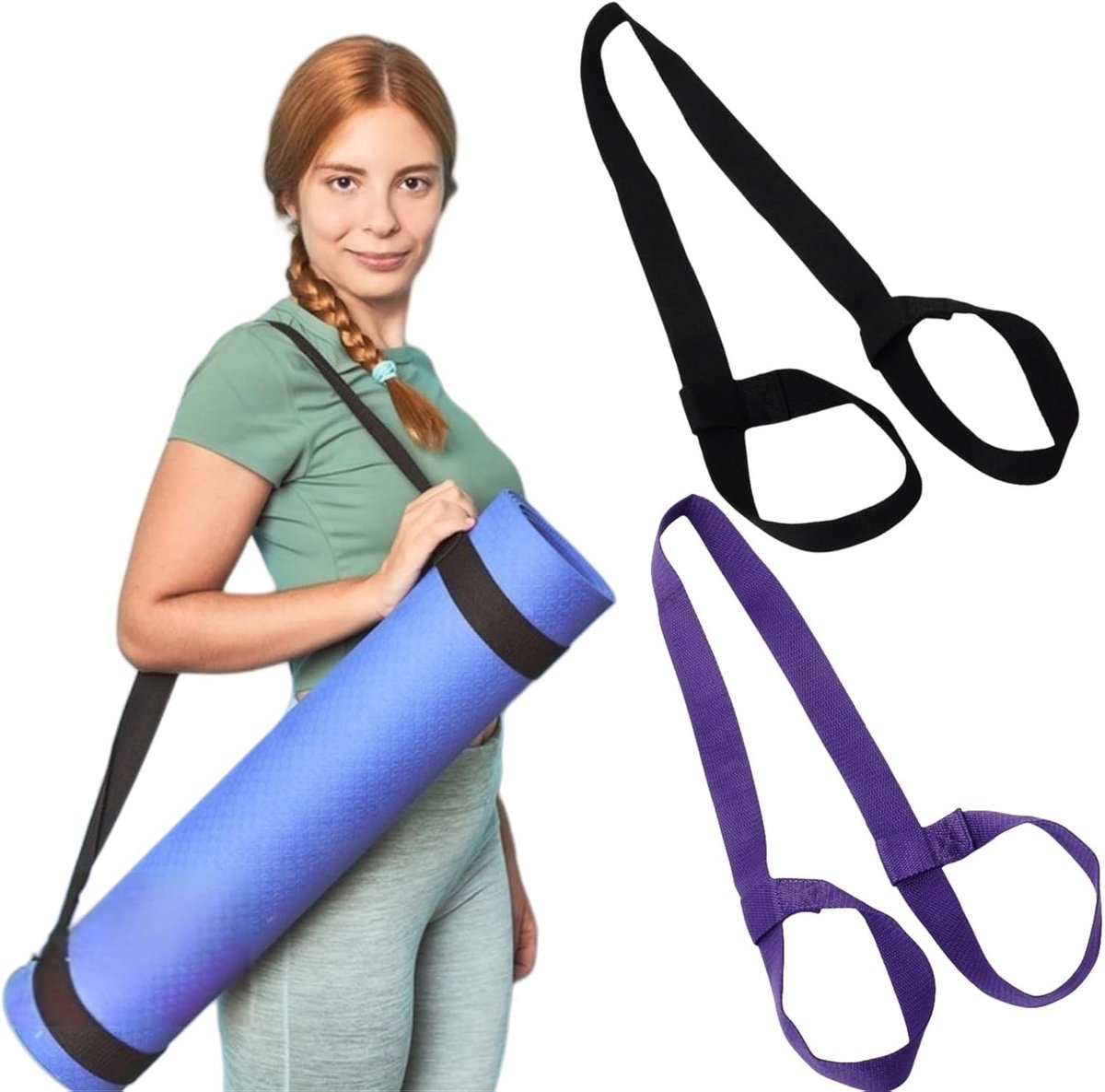 Draagriem voor yogamat - 2 stuks - Geschikt voor yoga, pilates en sportoefeningen