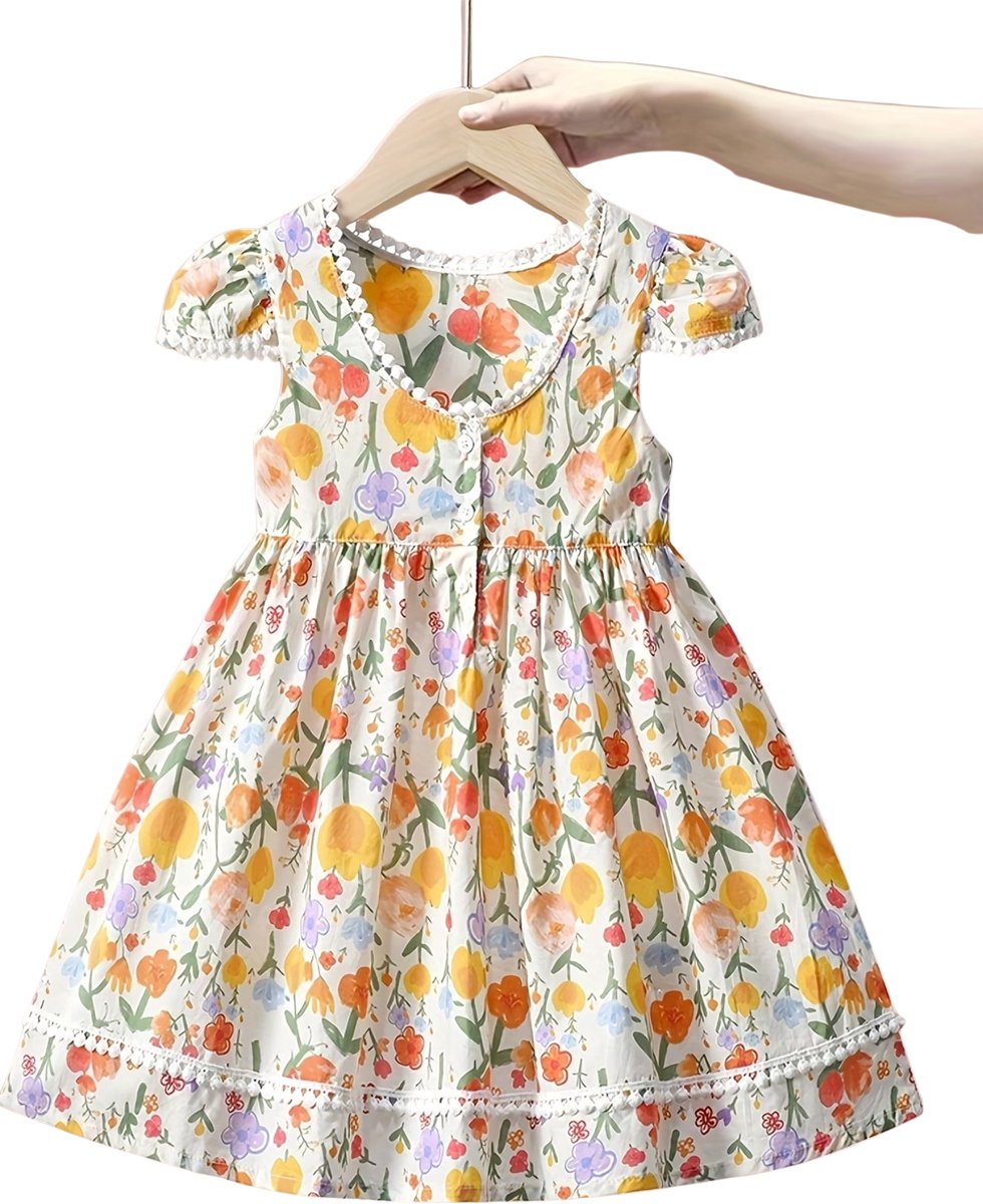 Currero Zomerjurk Meisjes Zomerjurken Kinderen Jurk Meisje Ibiza Stijl Sundress Kinderkleding 9-10 Jaar Roze