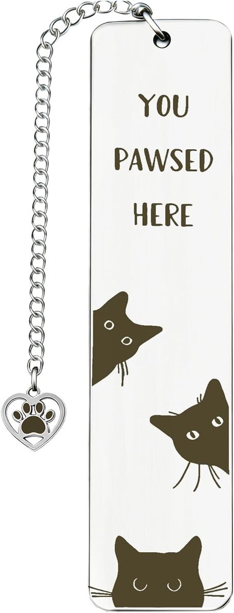 Schattige kattenboekenleggers met hanger, perfect als cadeau voor kattenliefhebbers en boekenliefhebbers van alle leeftijden