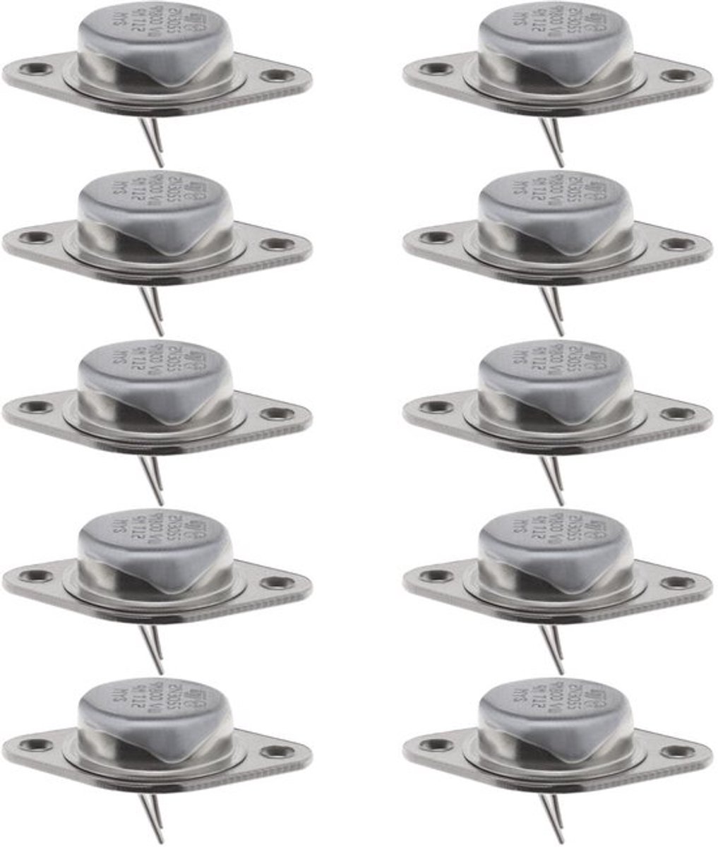2N3055 Transistor - Vermogenstransistoren - 10 Stuks - Hoogvermogenstransistoren - Voor Voedingskringen - 15A 100V 115W