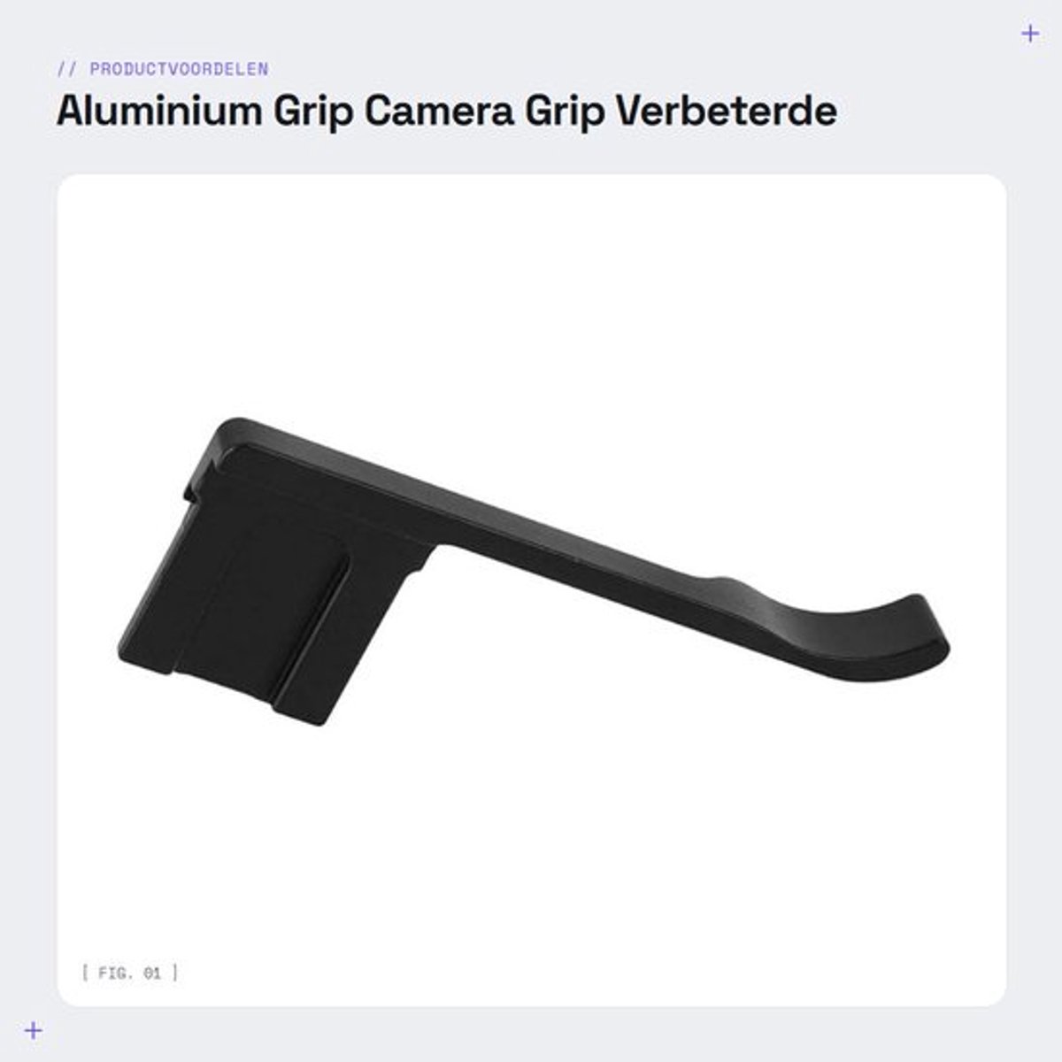 Handgreep Aluminiumlegering - Handgreep Zwart - Handgreep voor GR GRII GRIII - Handgreep voor Fuji X70 - Duimgreep - Comfortabel Vast te Houden - Camera Grip