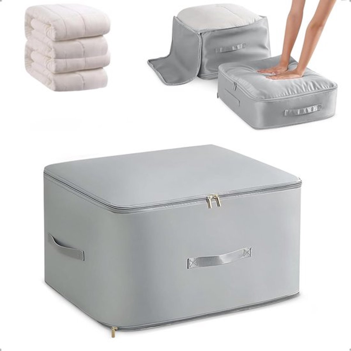 Compressor - Opbergtas - Ruimtebesparend - Nylon - Herbruikbaar - Geschikt voor dekens en kleding - Opbergzak