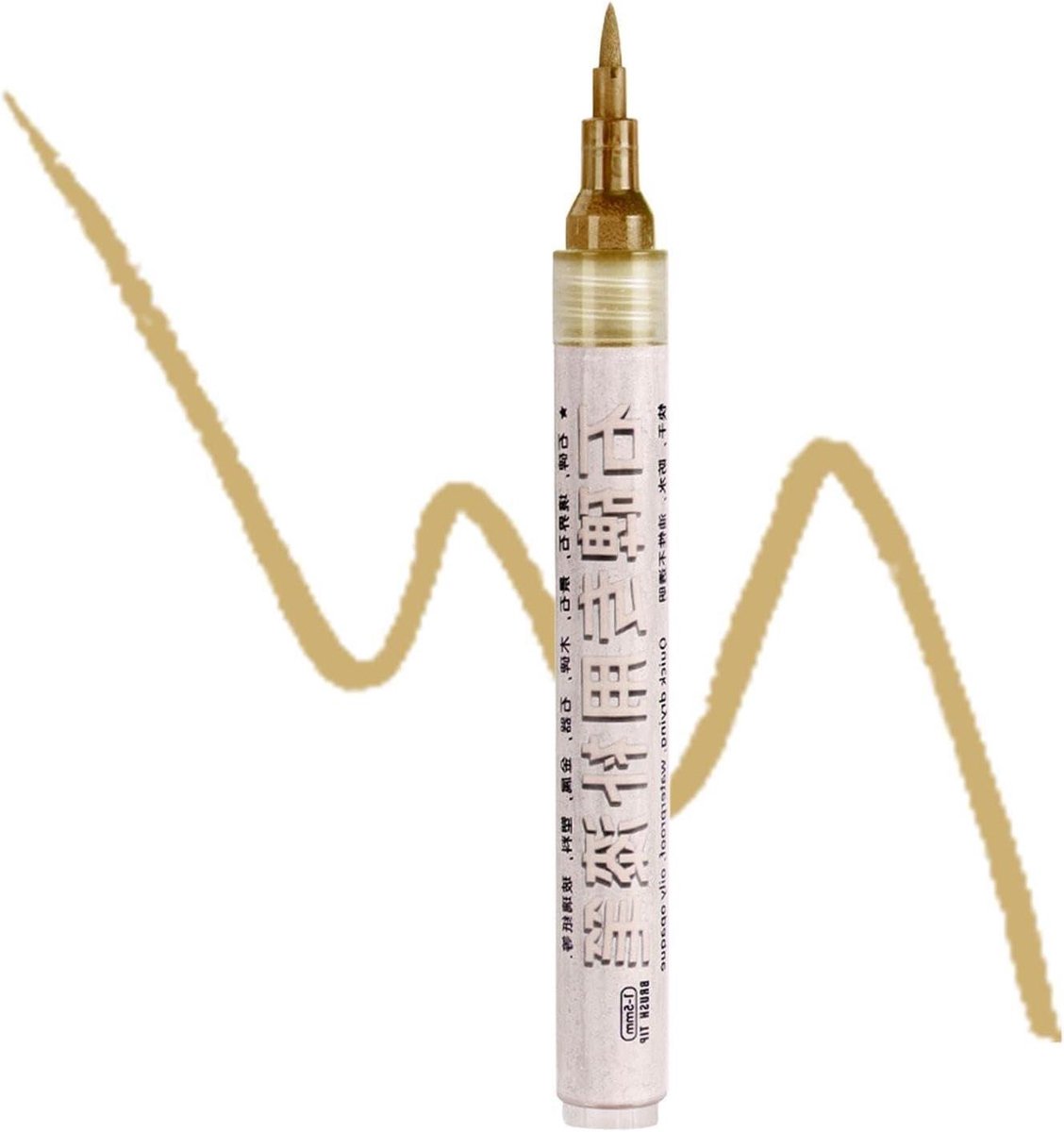 Steen Markeringspen - Gouden Inscriptie Stift - Grafsteen Restauratie - Waterbestendige Kleur - 16 cm - Goud