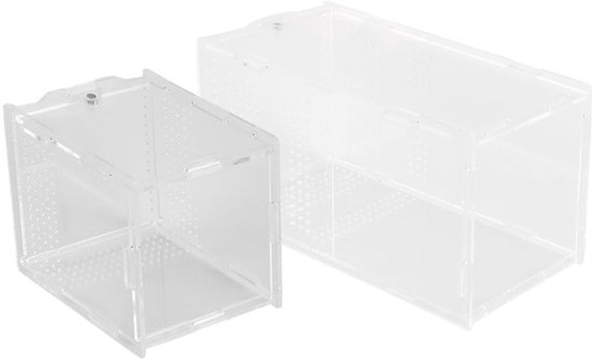 Set van 2 Terrarium Kweekboxen voor Reptielen en Insecten