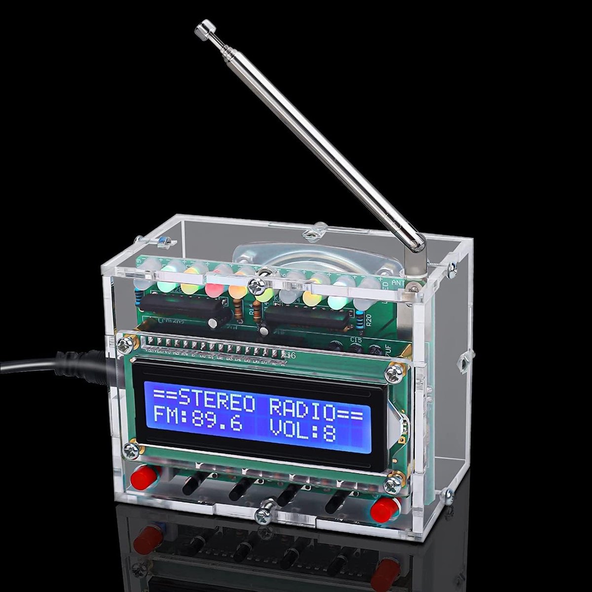 SnelShoppen - FM Radio Kits DIY Soldering Project voor Beginners | Digitale Radio met LCD Scherm | FM 87-108MHz Soldering Training Kit | Ideaal voor L