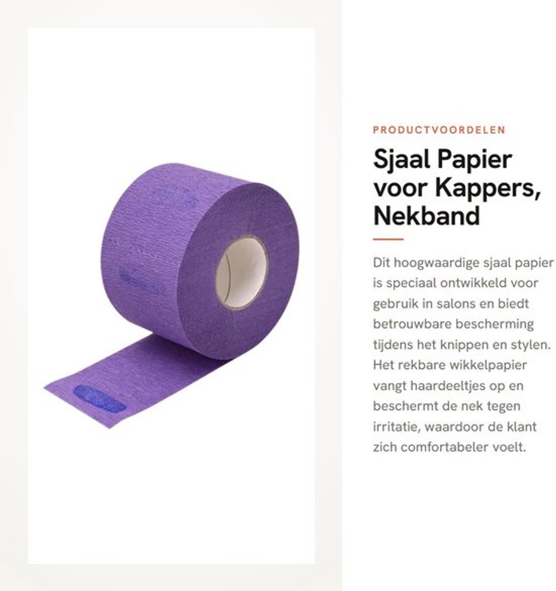 Sjaal Papier Cadeaupapier - Nekwarmer - Wikkelpapier - Wegwerp Nekstrepen - Kapperaccessoires - Betrouwbare Kwaliteit - Nekstrip