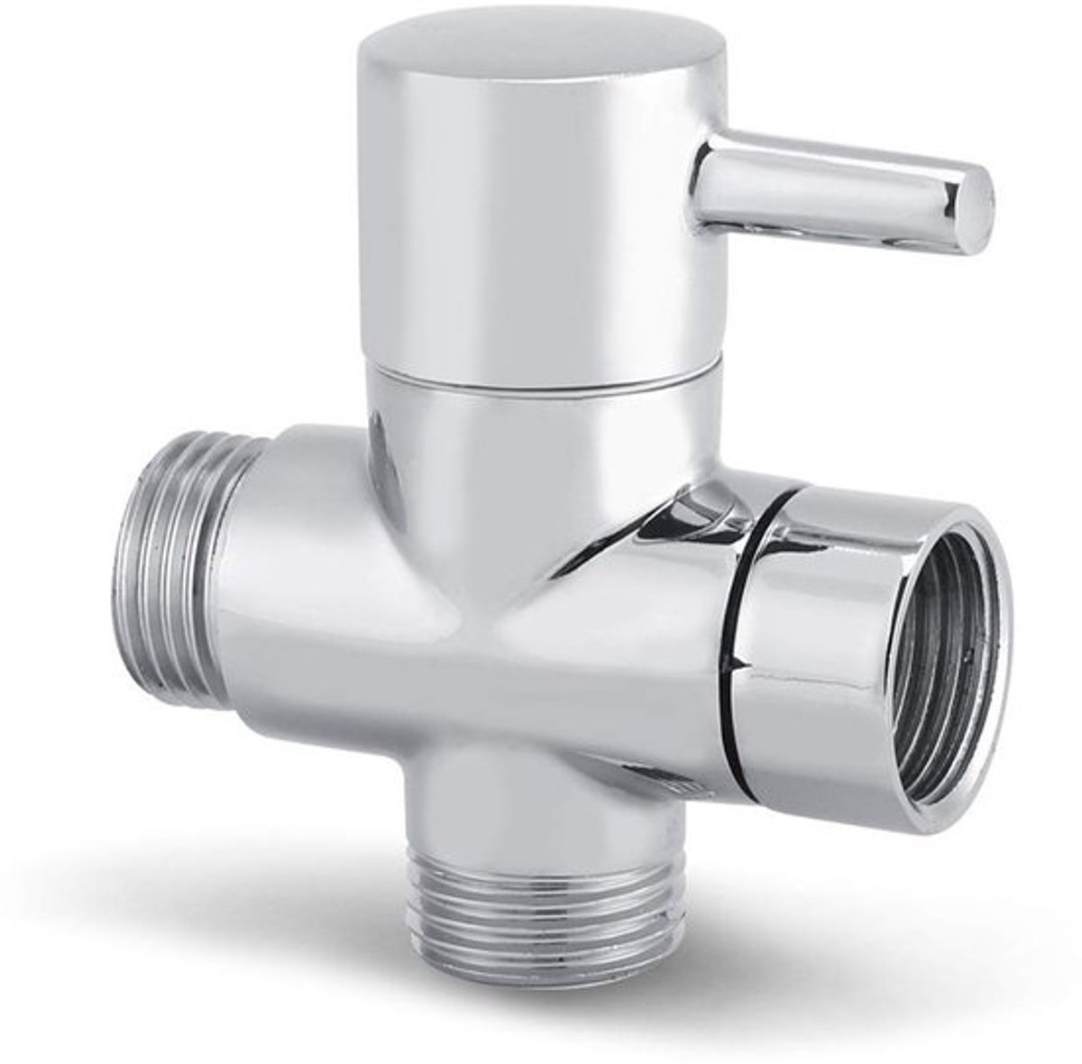 3-Weg Douche Omsteller met Afsluiter voor Handdouche en Bidet Aansluiting Chroom