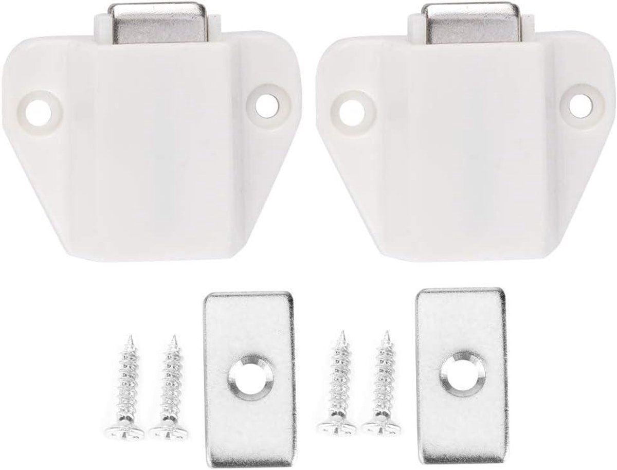 Magnetische Slotjes - Deurvangers - Kasten Sluiten - Sterke Magneet - 8 Stuks - Wit