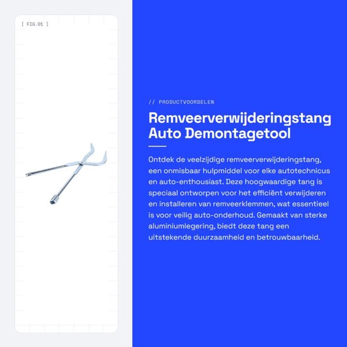 Remveerverwijderingstang Aluminiumlegering - Demontagehulpmiddel - Hoogwaardige Kwaliteit - Anticorrosie - Duurzaam - Veilig in Gebruik - Remtang