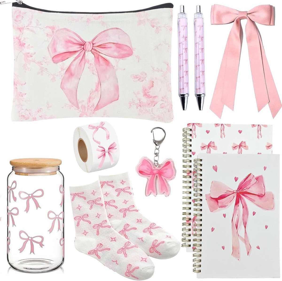 Cadeauset met Strikbeker, Make-uptasje, Notitieboek en Sleutelhanger - Perfecte Accessoires voor Strikliefhebbers