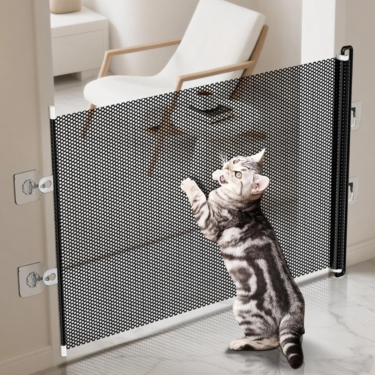 KZQ Uitschuifbaar Huisdierhekje Zonder Boren – Verstelbaar 40x125 Cm Voor Deur, Trap, Keuken, Balkon En Garage