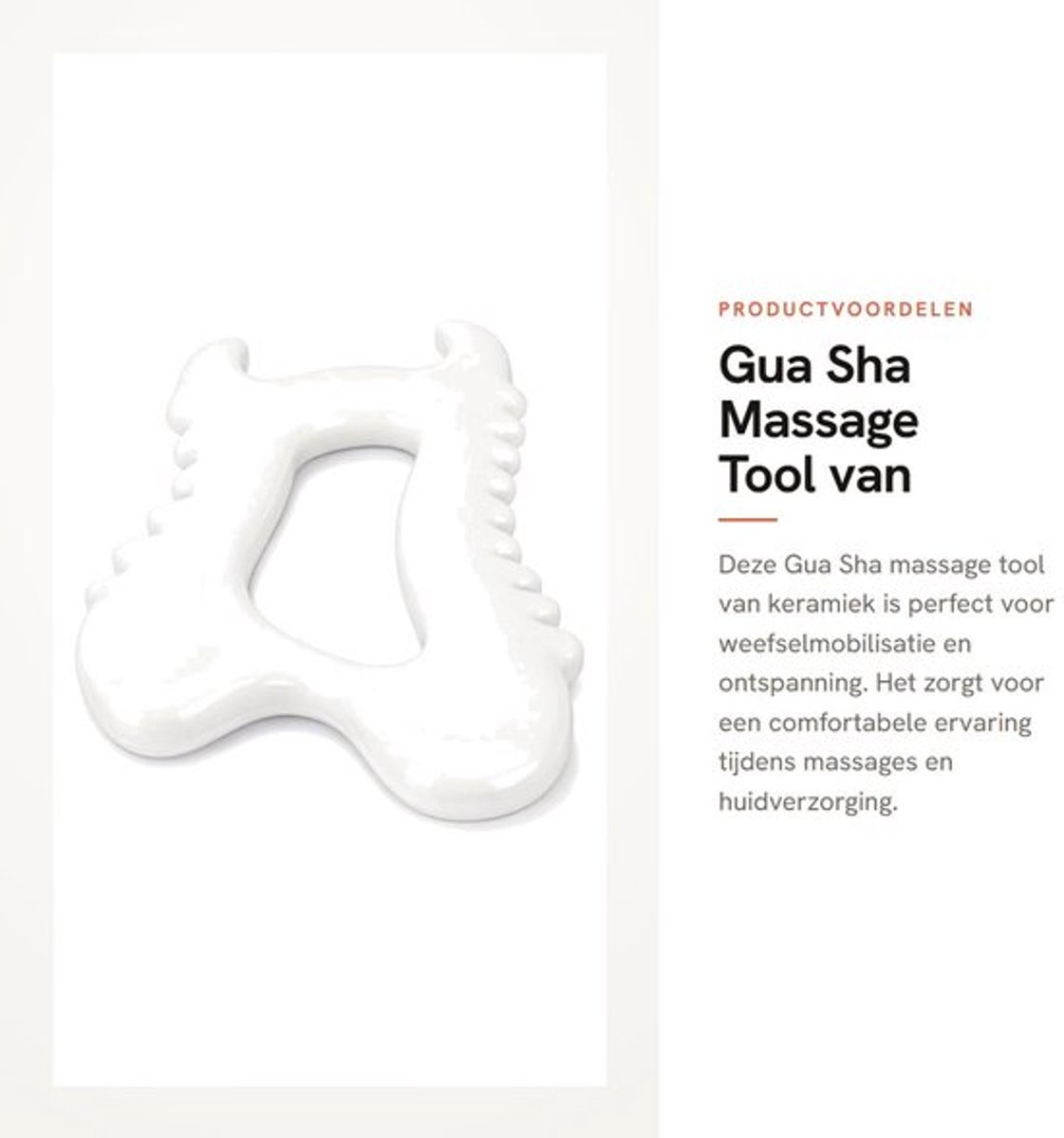 Gua Sha Massage Tool - Keramisch Materiaal - Weefselmobilisatie - Antistatisch - Comfortabele Geleidbaarheid - Universeel Gebruik - Schraaptool