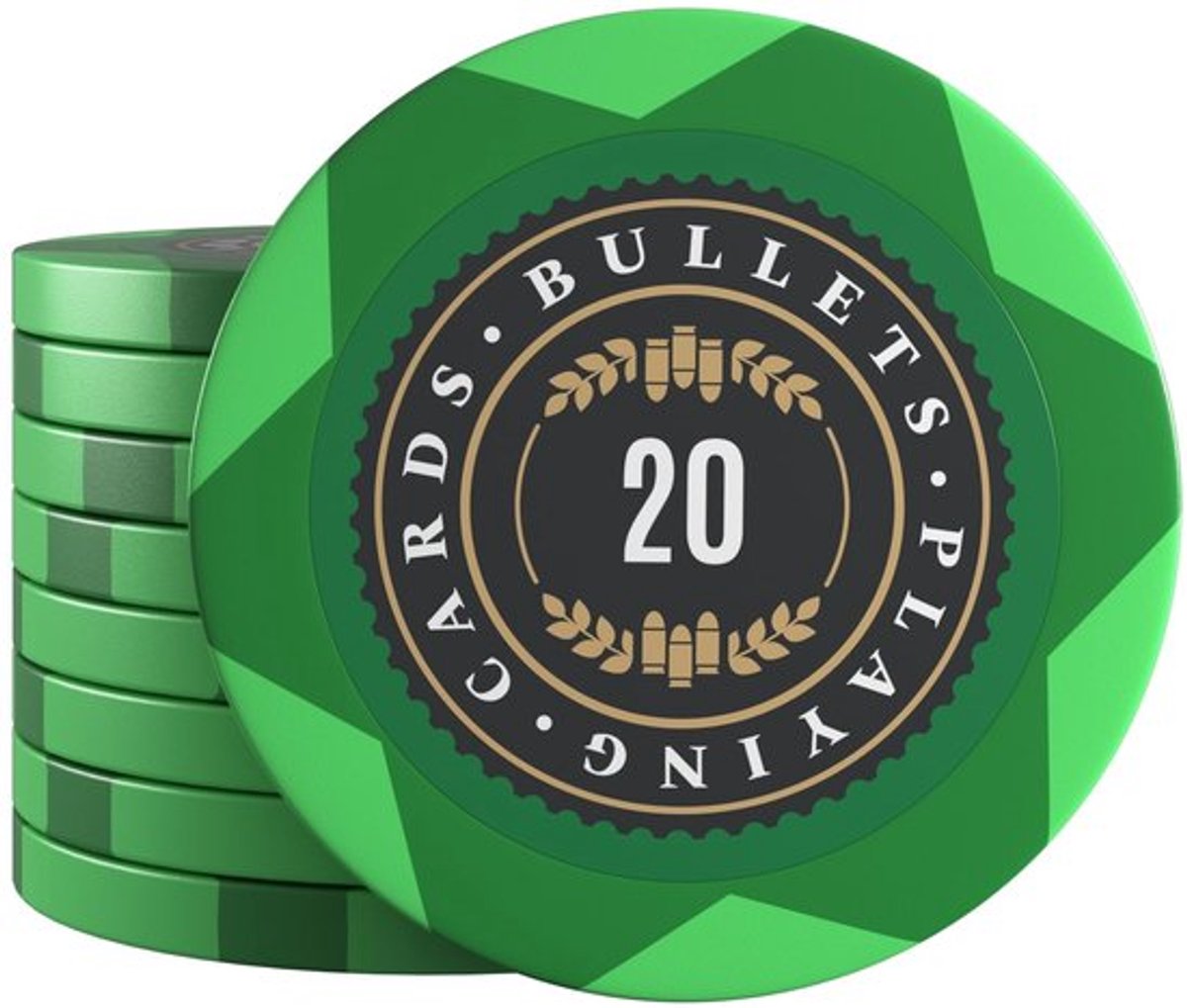 Pokerchips 25 Stuks - Clay Pokerchips - Antislip Oppervlak - Professioneel Ontwerp - Gewicht 14 g - 4 cm Diameter - Gokchips