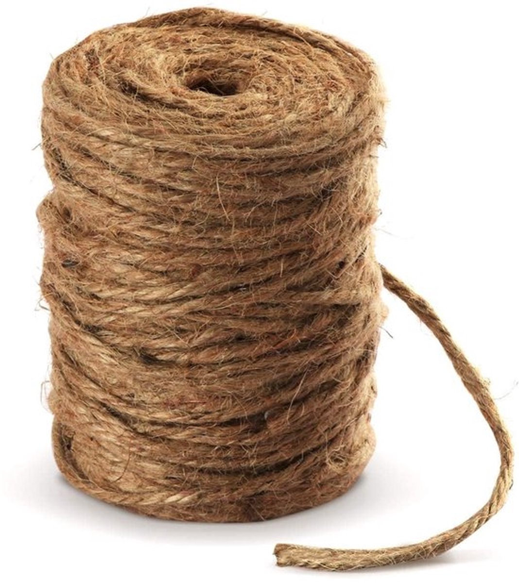 Tuinkoord 100 m - Hennep Touw 4 mm - Scheurvast - Weerbestendig - Biologisch Afbreekbaar - Multifunctioneel Knutselen - Jute Touw