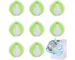 SnelShoppen - Lot van 8 Anti-Haar Ballen voor Wasmachine, Herbruikbare Harenfilter voor Huisdieren, Verwijdert Katten- en Hondenhaar, Lint en Stof, Id