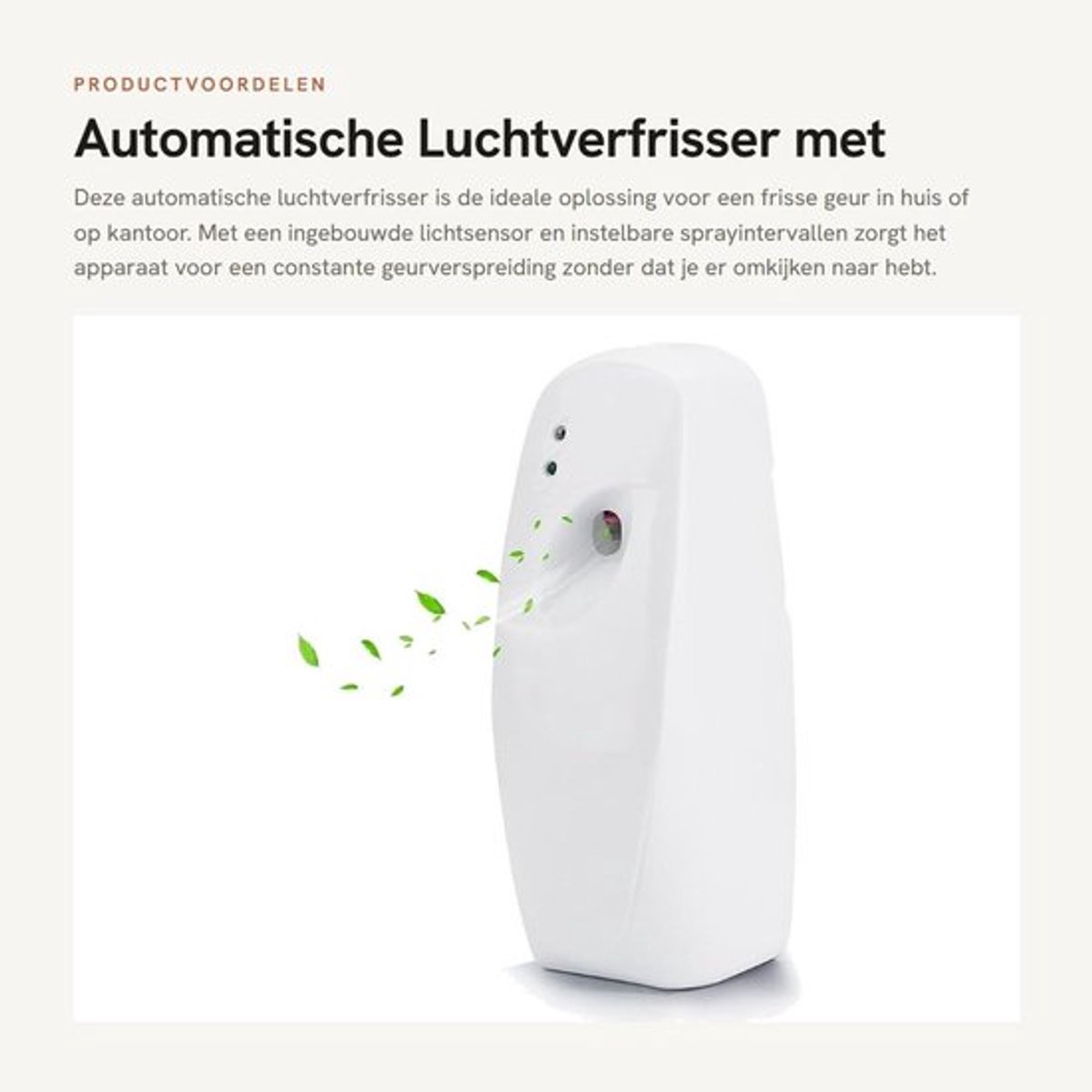 Automatische Luchtverfrisser met Lichtsensor