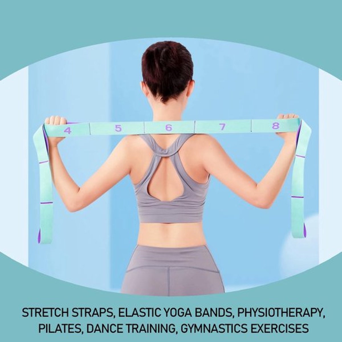 Yoga Stretching Band - Gymnastiek Band - Gemakkelijk te Dragen - Zeer Elastische Weerstand Bands - Fysiotherapie - Yoga Stretch Riem - Ge...