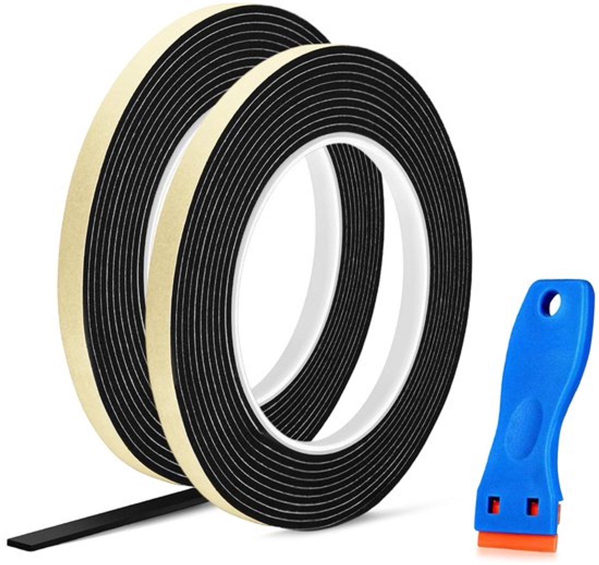 Afdichtband 5 Meter - Afdichtstrip Douchedeur - Afdichtstrip Fornuis - Zelfklevend - Inclusief Kleine Schraper - Flexibel Gebruik