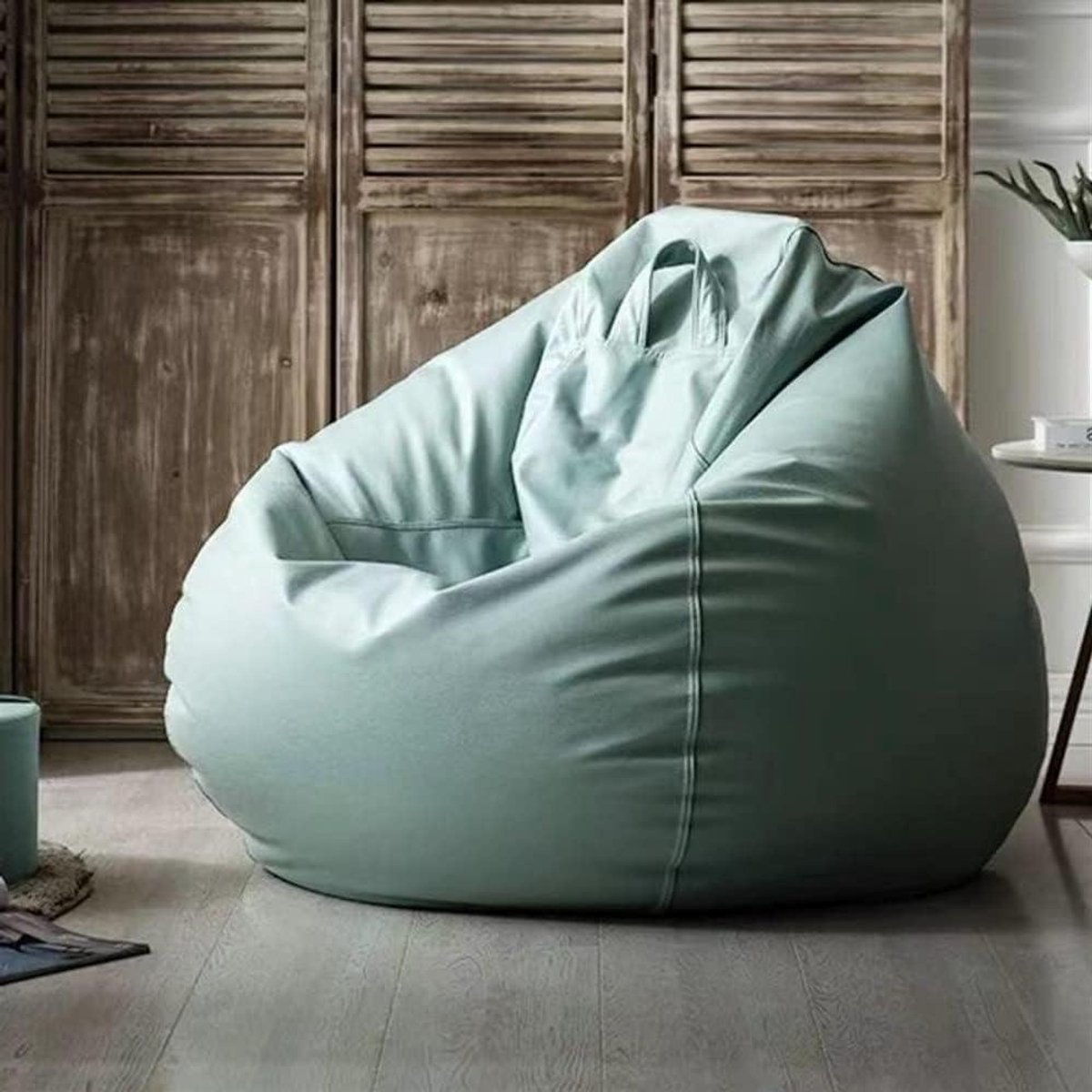 Zitzakhoes - Poefhoes Bankhoes - Ontspannen Zitten - Waterdicht Kunstleer - 100 cm - Groen