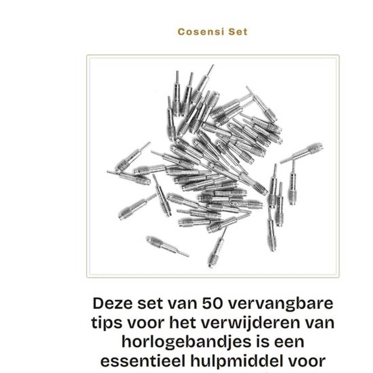 Horlogeband Verwijderaar Professioneel - Horlogeband Link Remover - 50 Stuks Vervangtips - Legering - Gemakkelijk te Gebruiken - Horloge Reparatietool