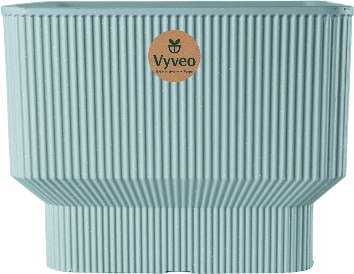 Vyveo - Bloempot Ciro - 31x24 - Mintgroen - Bloempot voor binnen en buiten - Lichtgewicht - Breukbestendig - Vorstbestendig - UV-bestendig