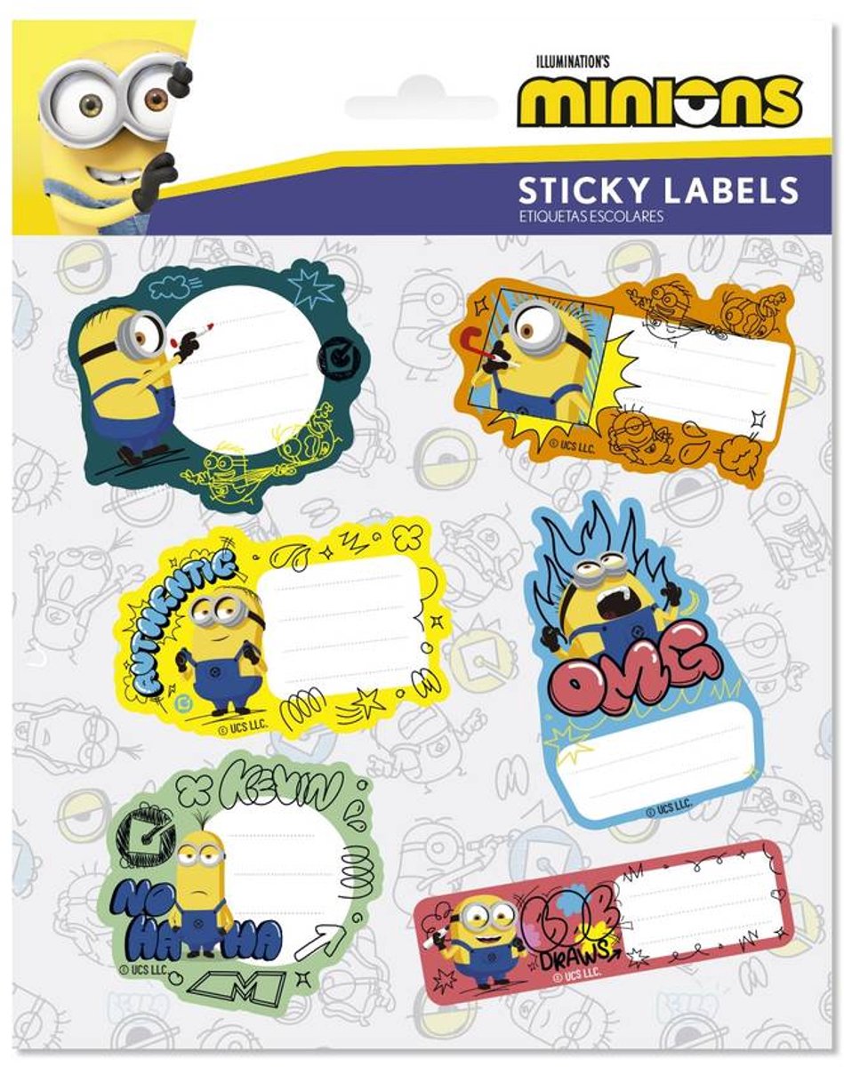 Grupo Erik Minions - Premium SelfAdhesive Labels Zelfklevende etiketten - Multicolours