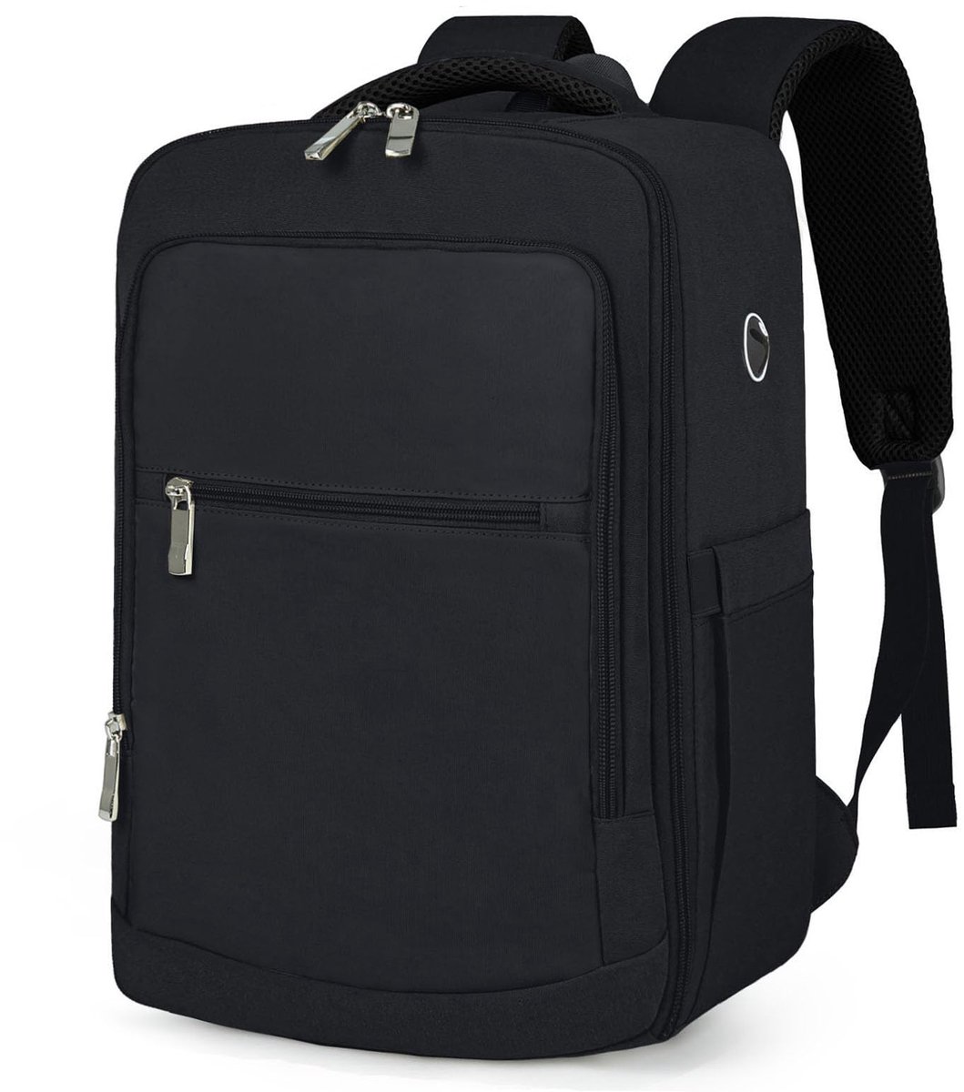 SnelShoppen - RuoSien Ryanair Cabin Bag 40x30x20 - Handbagage Tas Rugzak voor Reizen - Onderstoel Bagage voor 15.6 Inch Laptop - Zwart, Ideaal voor Ma