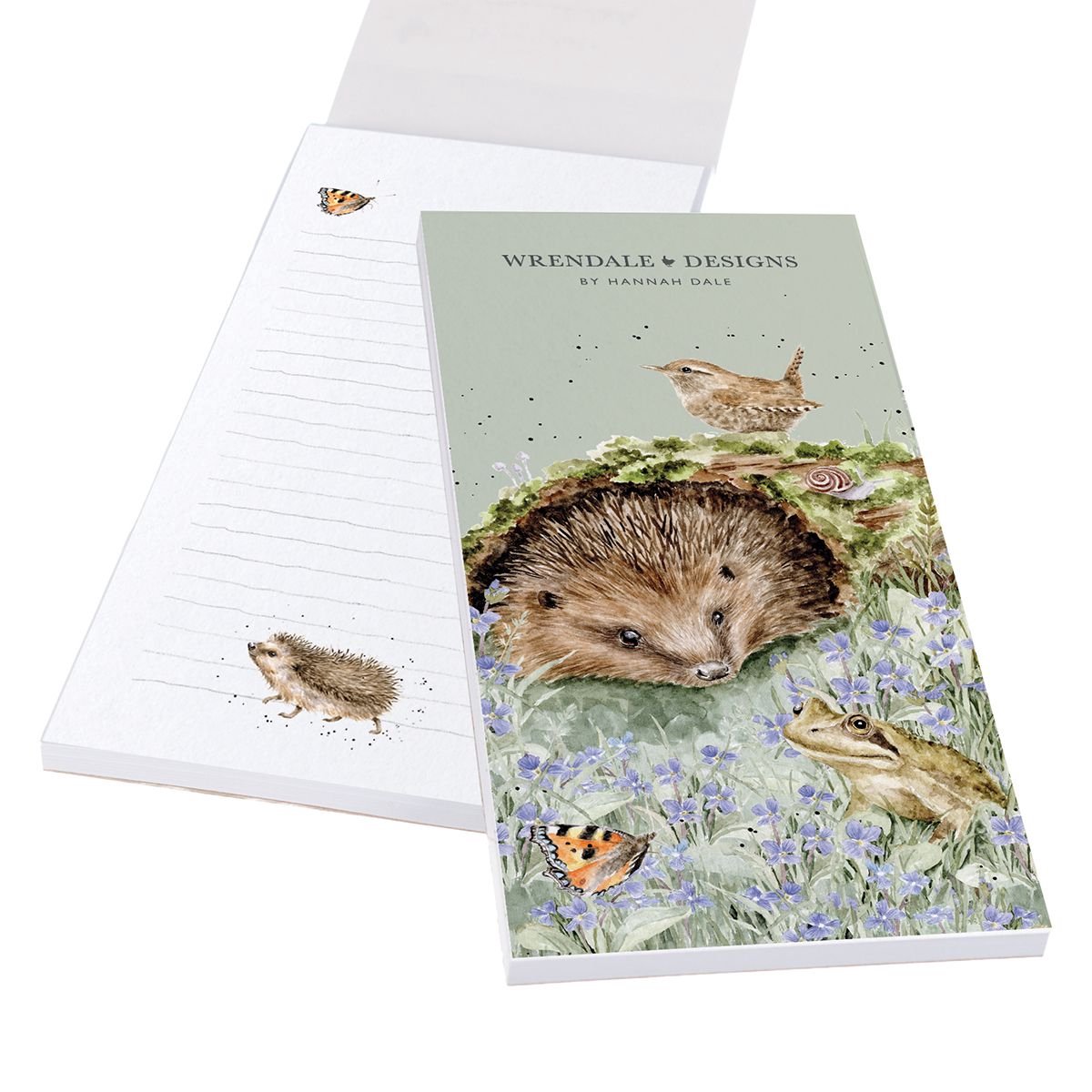 Wrendale Magnetic Shopping Pad Egel - 'The Wild Patch' Hedgehog Shopping Pad - Boodschappenlijstje