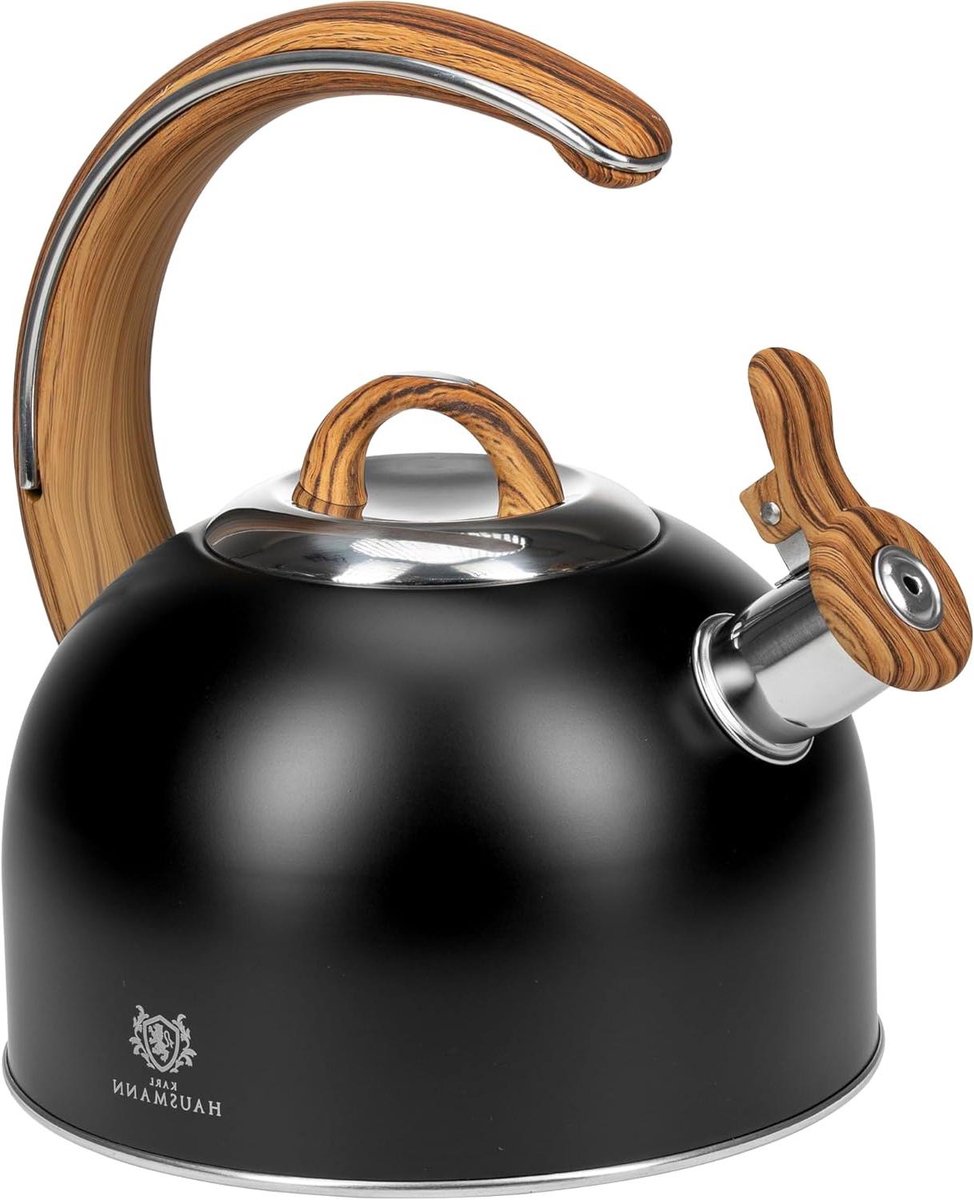Waterkoker met Fluit - Thee Ketel - Water Koken - Universeel Geschikt - 3 Liter - Zwart
