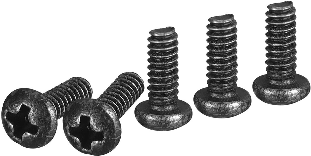 Pan Head Machine Screws 4-40x1/4" - 100 Stuks - Roestvrij staal, Volledige Draad, Zwart Oxide Afwerking, Schroeven en Bouten Set