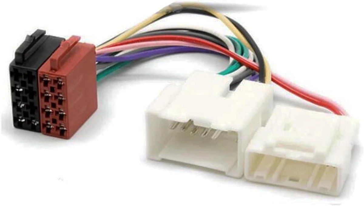 Autoradio Kabelboom - ISO Adapter - Auto Audio - Eenvoudige Installatie - 2.54 cm - Zwart