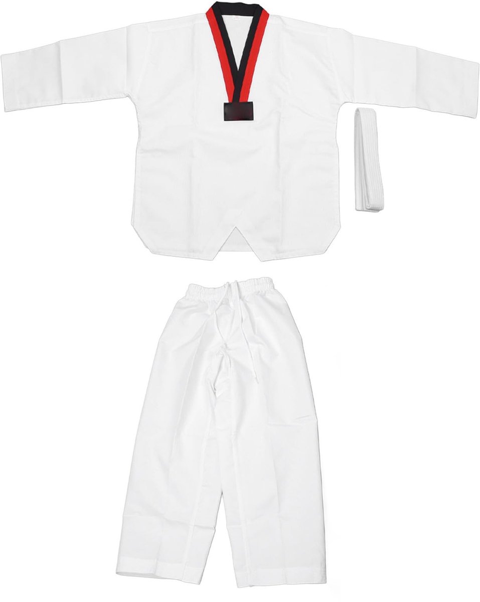 Dailygoods- Taekwondo-uniform Lichtgewicht - Kinderen - Vechtsportpak - Trainingspak - Riem - Hoogwaardig Ademend Katoen