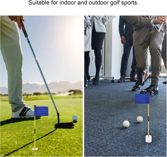 Golf Oefen Set - Putting Green Vlaggenstok - Golf Oefenen - Afneembaar Ontwerp - 83 cm - Blauw van GOLF — afbeelding 5