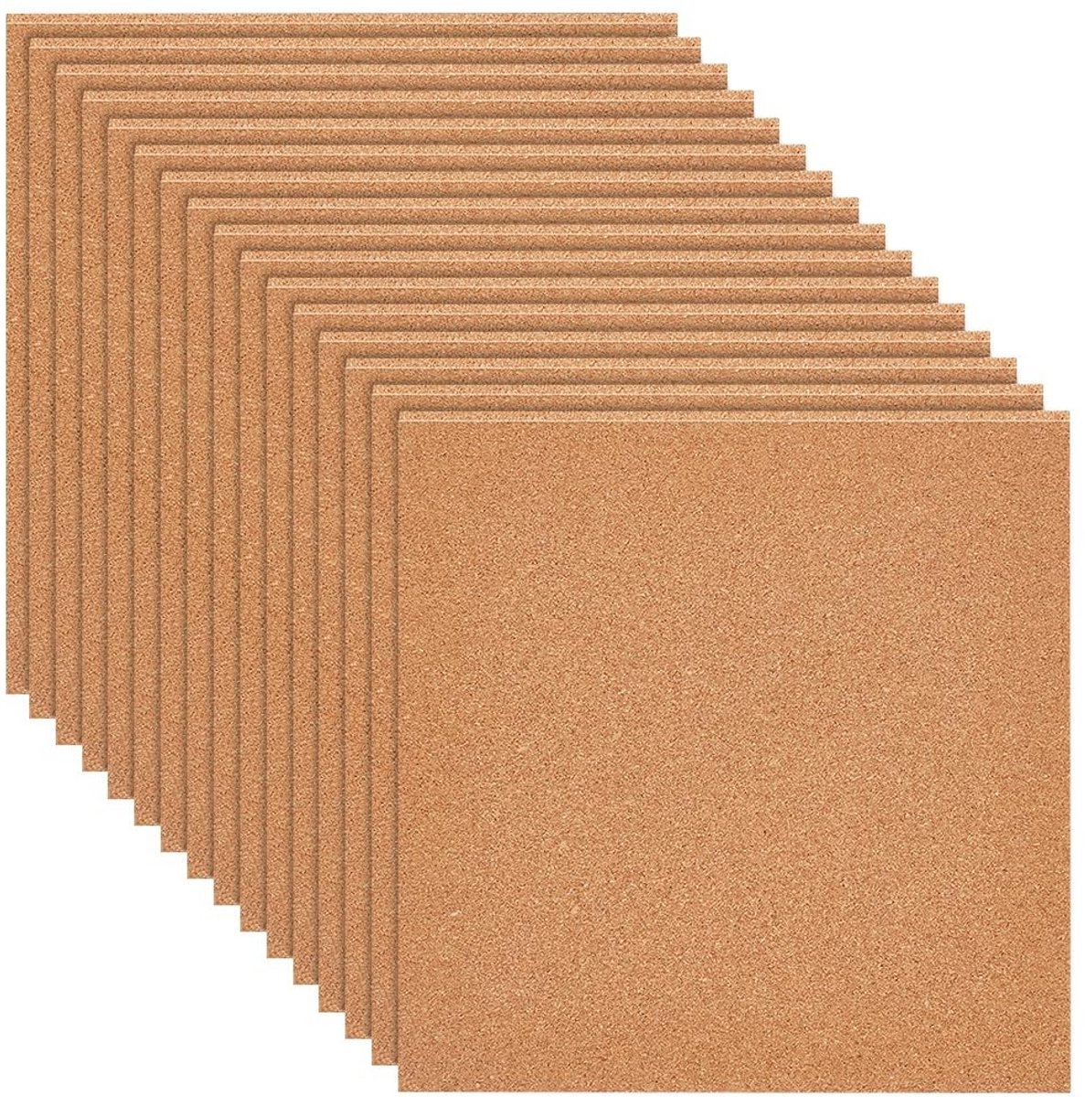Dailygoods - 12 Kurkplaten 3 mm Dikke Kurktegels - Prikborden en Wanddecoratie