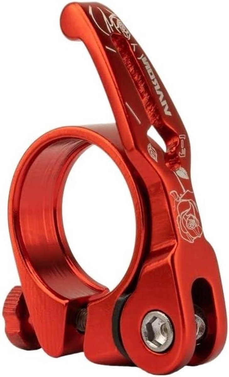 Zadelpenklem - Fietszadelklem - Fietszadel Verstellen - Snelspanner Ontwerp - 34.9mm - Rood